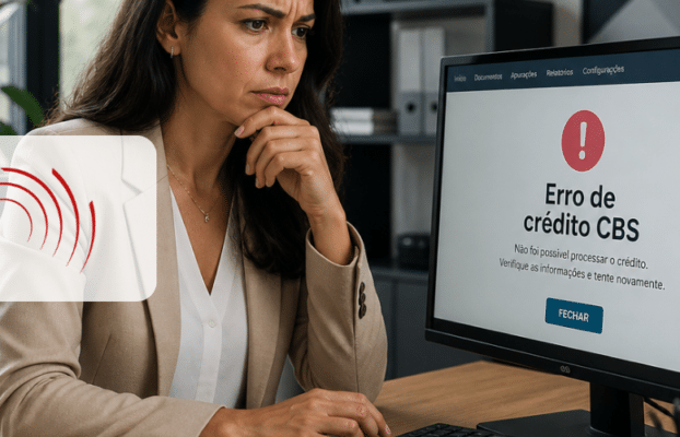 Erro de crédito CBS: como uma NF-e divergente gera efeito cascata na apuração