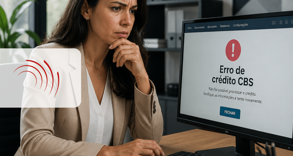 Erro de crédito CBS: como uma NF-e divergente gera efeito cascata na apuração
